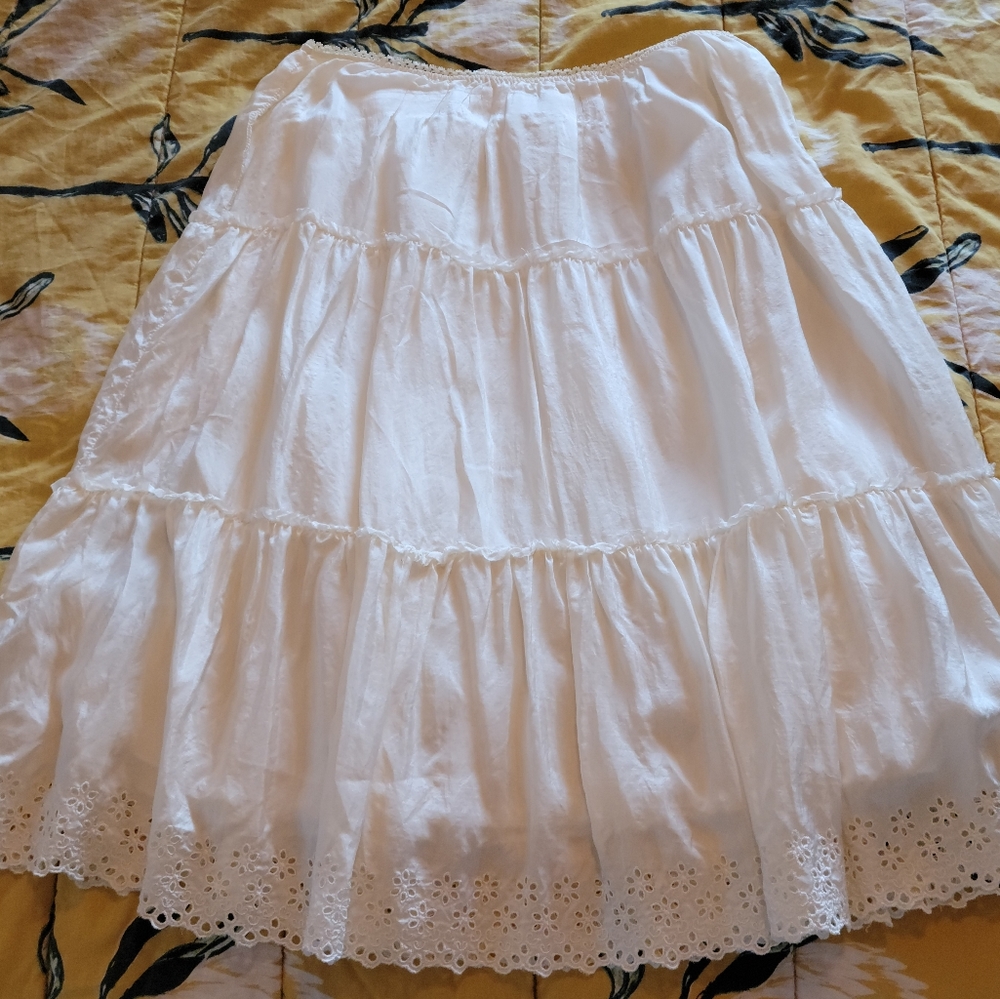 Gold Hawk 3 tiered Eyelet Skirt